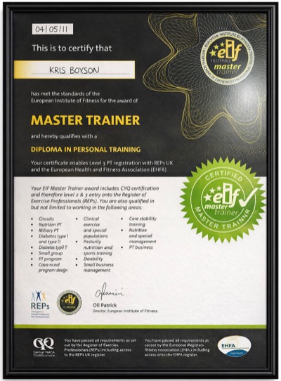 Master Trainer Certificate